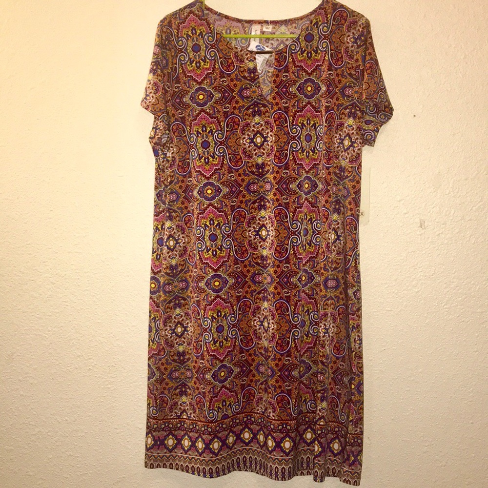 NWT Tacera Multicolor Geometric Paisley Dress